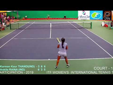 Karman Kaur Thandi vs Ankita Raina - ITF $25K Bhopal Round 2 Highlights