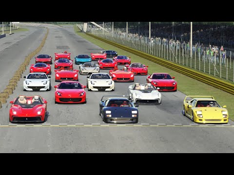 Bugatti La Voiture Noire vs Ferrari Sports at Monza Full Course