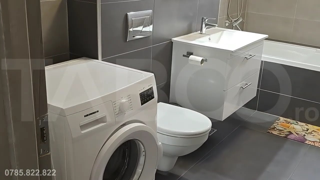 Apartament modern 3 camere - mobilat si utilat - balcon si parcare - Video