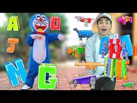 CHỮ CÁI BIẾN HÌNH DORAEMON, HẢI CỦ CẢI LẮP ROBOT TỪ CHỮ A J N G Q