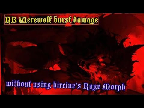 Eso Werewolf  PvP burst damage build without using hircine's Rage Morph