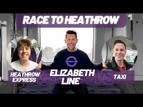 CORRIDA para o Aeroporto de Heathrow | A LINHA ELIZABETH é mais rápida que o Heathrow Express e o táxi?