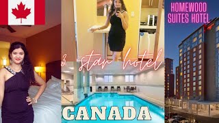 canada hotel room tour |HOMEWOOD SUITES HOTEL| indian in canada@yogita_in_usa