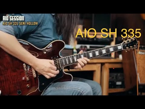 AIO SH-335 Semi-Hollow Body Guitar (ES-335 size) - Tobacco Sunburst (no case) image 18