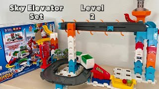 HOW TO BUILD SKY ELEVATOR SET LEVEL 2 / STEP BY STEP TUTORIAL / MARBLE RUSH MARBLE RUN ASMR VTECH