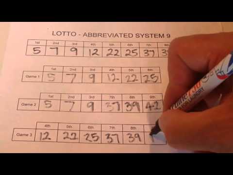 How to Play Lotto With an Abbreviated System 9 - Lotto Wheeling - Step by Step Instructions