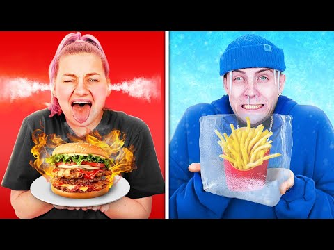 GORĄCE vs ZAMROŻONE JEDZENIE PRZEZ 24H