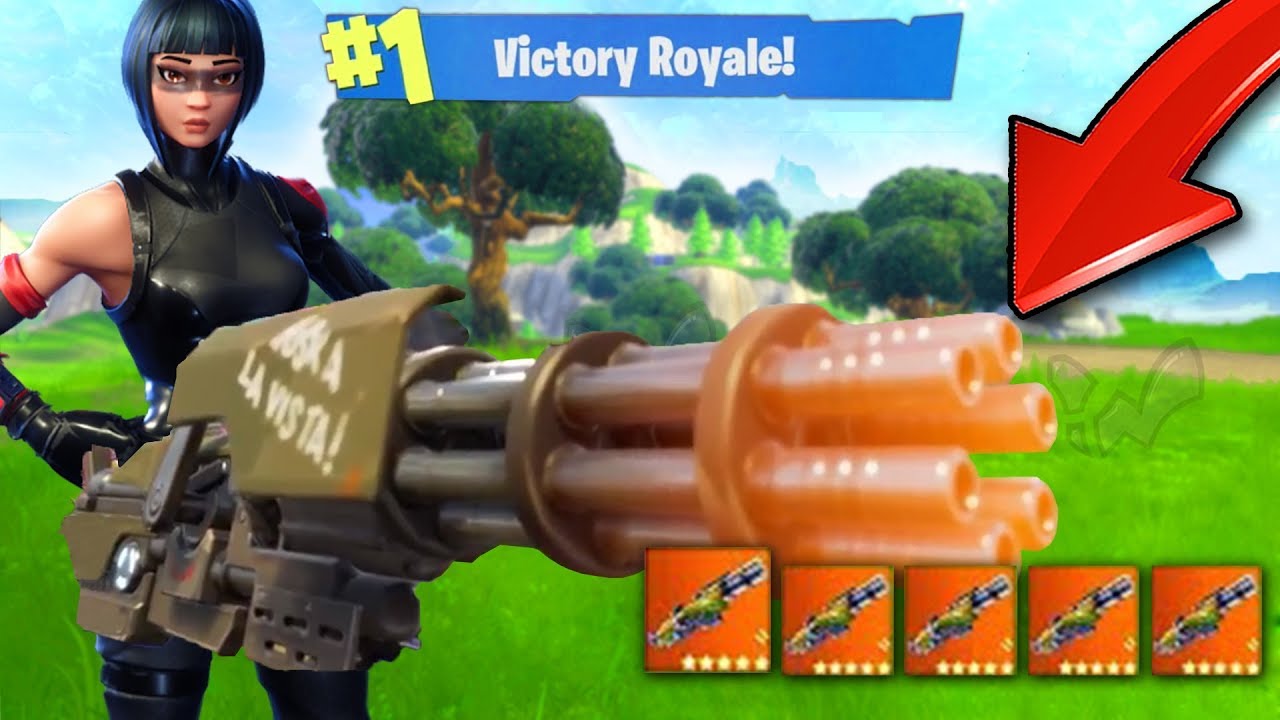 SEE THE MINI GUN HERE FIRST! (Fortnite Battle Royale)