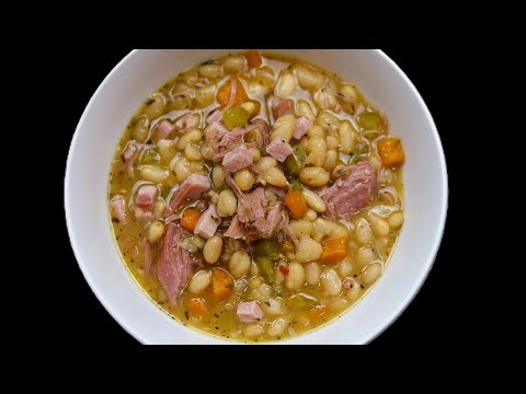 Instant Pot Navy Bean Soup with Smoked Pork and Diced Ham 🍲 | Ham and Bean Soup