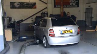 preview picture of video 'Skoda Fabia 1.9 TDI 315bhp dyno run.  Good power but more to come!'