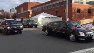 VP Joe Biden motorcade leaving Syracuse University