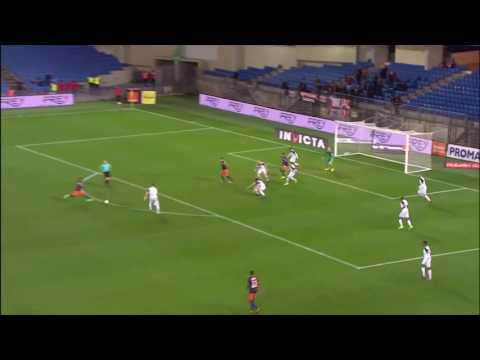 Супер гол Стива Мауни (50'). Steve Mounie Montpelier Hérault SC 1:1 EA Guingamp 2017 HD 720-1080