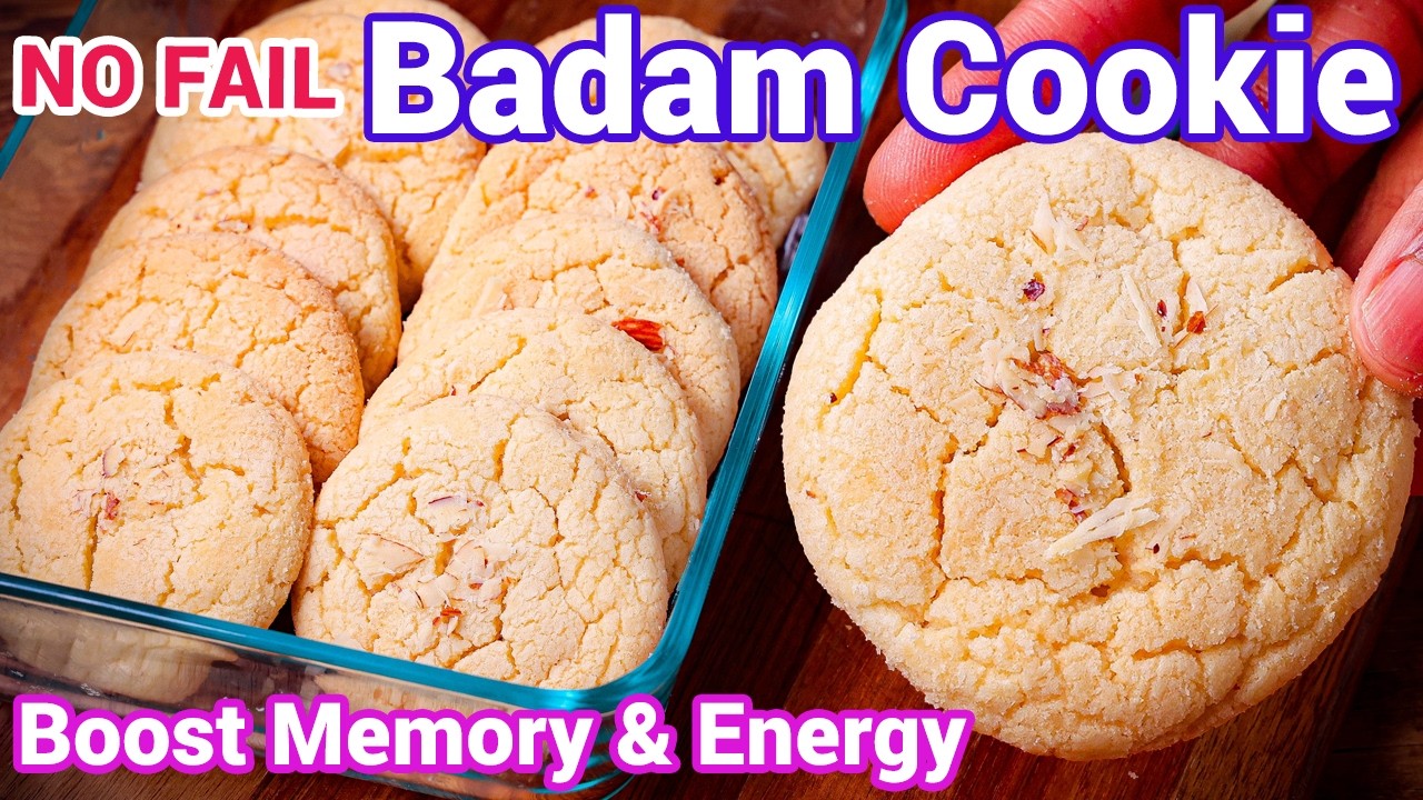 Improve Memory & Boost Energy Cookies | No Egg Badam Cookies | Healthy Almond Cookies at Home