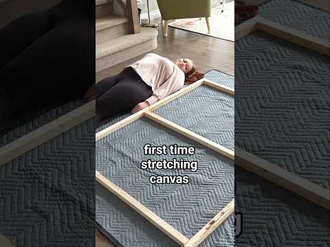 Making a Big Canvas #painting #artist #diy