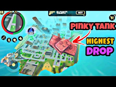 rope hero vice town game | rope hero | pinky tank highest sky drop | rope hero vice town #ropehero
