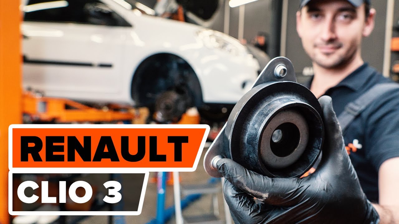 Como mudar cabeçotes do amortecedores da parte dianteira em Renault Clio 3 - guia de substituição