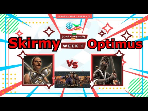 AOE3 DE: Global Championship Skirmy vs Optimus, casted by myself and Guigs/Lecastete