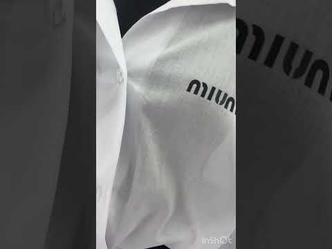 Жіноча біла котонова сорочка з написом Міу Міу 42-46, 48-52 - фото 1 - id-p2726219562