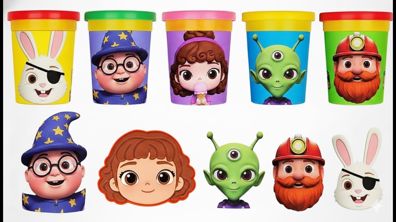 Create CoComelon Family & Friends with Play Doh | Learn Colors | Preschool Toddler Learning Video