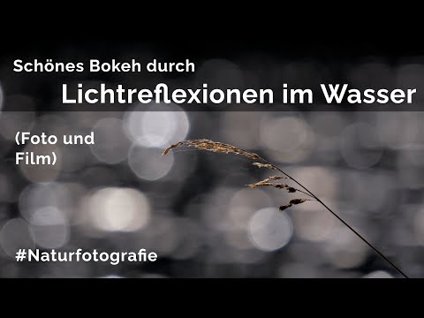 Film und Foto   Schönes Bokeh durch Lichtreflexionen im Wasser