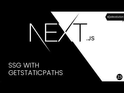 Next js Tutorial 23 SSG with getStaticPaths