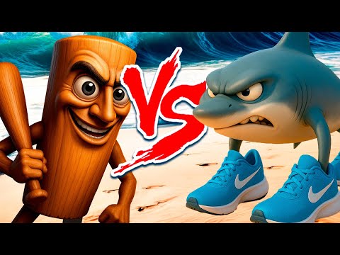 Tung Tung Tung Sahur VS Tralalero Tralala - Batalha de Memes Brainrot