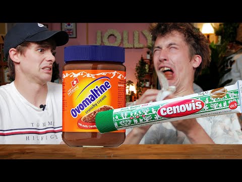 British guys review Swiss chocolate snacks