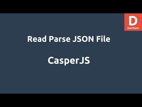 CasperJS Read Parse JSON File