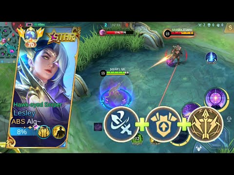 THE ONE SHOT ONE KILL/LESLEY BUILD AND EMBLEM SAVAGE/MOBILE LEGENDS 20 kills!!!🔥
