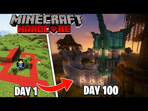 100 Days of Amplified World Minecraft Survival : Conquering the Highest Peaks