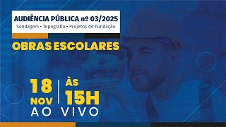 Public Hearing No. 03/2025 – Surveying, topography, and implementation and foundation design serv...