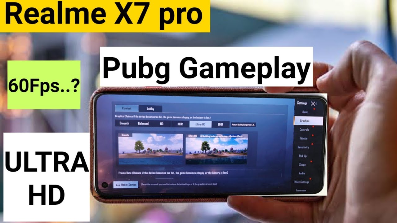 Realme x7 pro pubg ultra hd 60fps support test