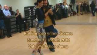 Rui Barroso y Inês Gomes Workshop Tango Vals demo 11 March 2012