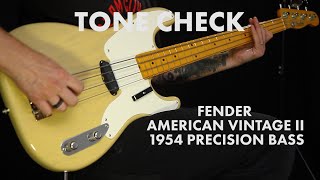 Video thumbnail for TONE CHECK: Fender American Vintage II 1954 Precision Bass Demo by Cream City Music