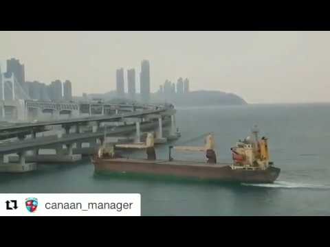 Российское грузовое судно SEAGRAND врезалось в мост в Южной Корее