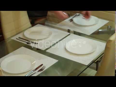 Table Setting for Four Persons - Stock Footage | VideoHive 15179945
