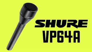 Video thumbnail for Shure VP64A handheld interview ENG Microphone Test / Review from the vault by Obscure Mics