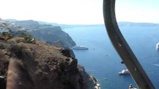 preview picture of video 'Cable Car at Fira, Santorini, Greece.'