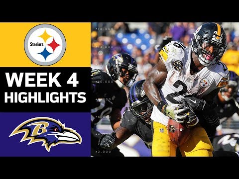 Steelers vs. Ravens | NFL Week 4 Game Highlights