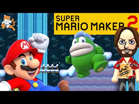 Snowy Waterfall Cliffs by GM Flex D Super Mario Maker 2