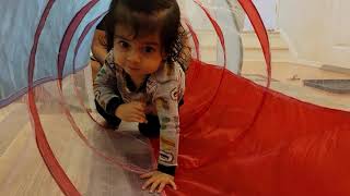 Pop Up Play Tent with Tunnel, Ball Pit Folding Assembly Setu