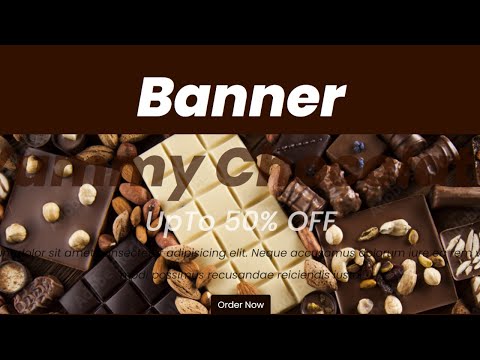 Chocolate Shop Website Design Create using in html ,CSS ,and Bootstrap banner part #3