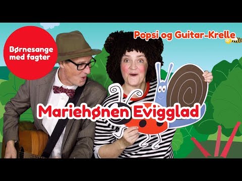 Mariehønen Evigglad | Børnesang med fagter | Popsi og Krelle *