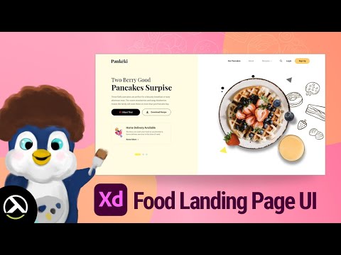 UI Design Exercise  - Food Landing Page UI (Adobe XD)