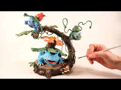I made the Bulbasaur Evolution into an amazing sculpture