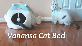 Vanansa Pufferfish Cat Bed🐈⬛ Soft Cat House for Cats, Kittens👈