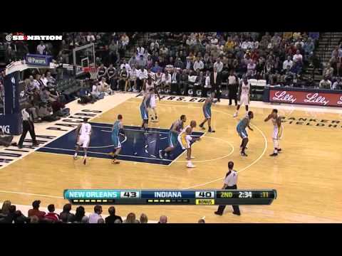 Paul George rubs off David West