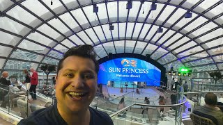 LIVE SUN PRINCESS CRUISE SHIP TOUR | Embarkation Day First Impressions