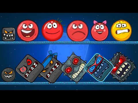 Red Ball 4 - Black Box - Black Ball - All Bosses - Boss Fight Gameplay Volume 1,2,3,4,5 - Red Ball 4