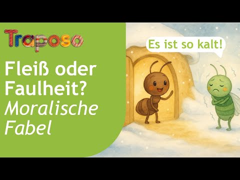 Die Ameise und die Heuschrecke | Kurze Moralgeschichte für Kinder | Äsops Fabel